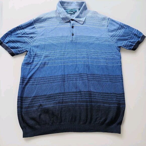 T Shirt Mens L Lot of 2 Perry Ellis Robert Graham SS Boho Preppy Athleisure City - Picture 11 of 13